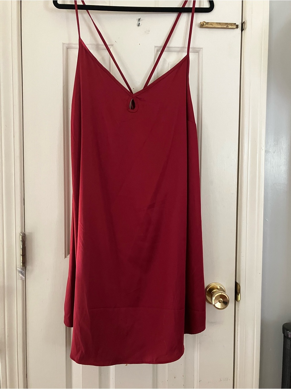 Torrid Sleep Sz 1/2 (14-20) Red Chemise with Double Spaghetti Straps